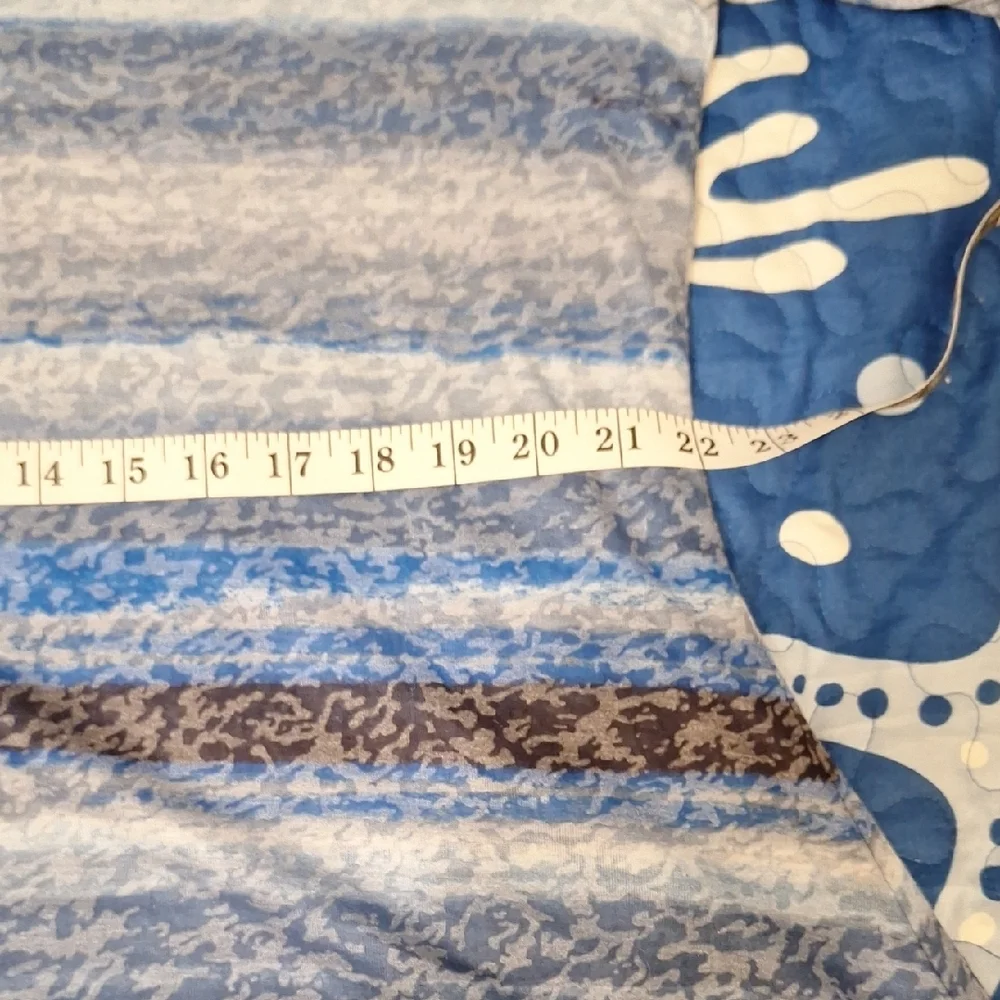 Ruby Rd. Blue and Gray Patterned Tunic - Picture 8 of 9